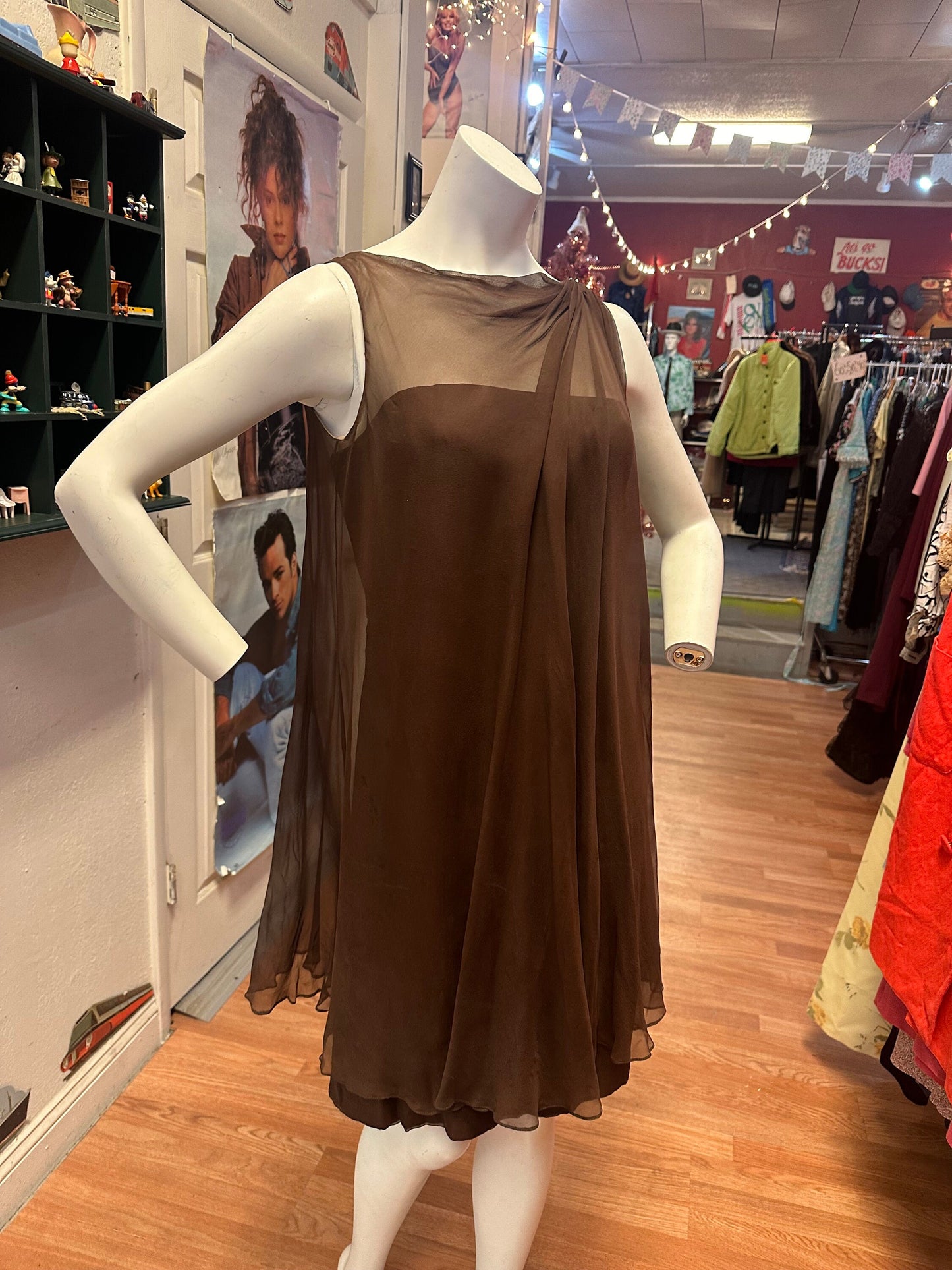 Dont post yet 1960s Mod Shannon Rodgers for Jerry Silverman Trapeze Chiffon Dress