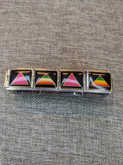 Extra large wide Italian charms - gay pride
