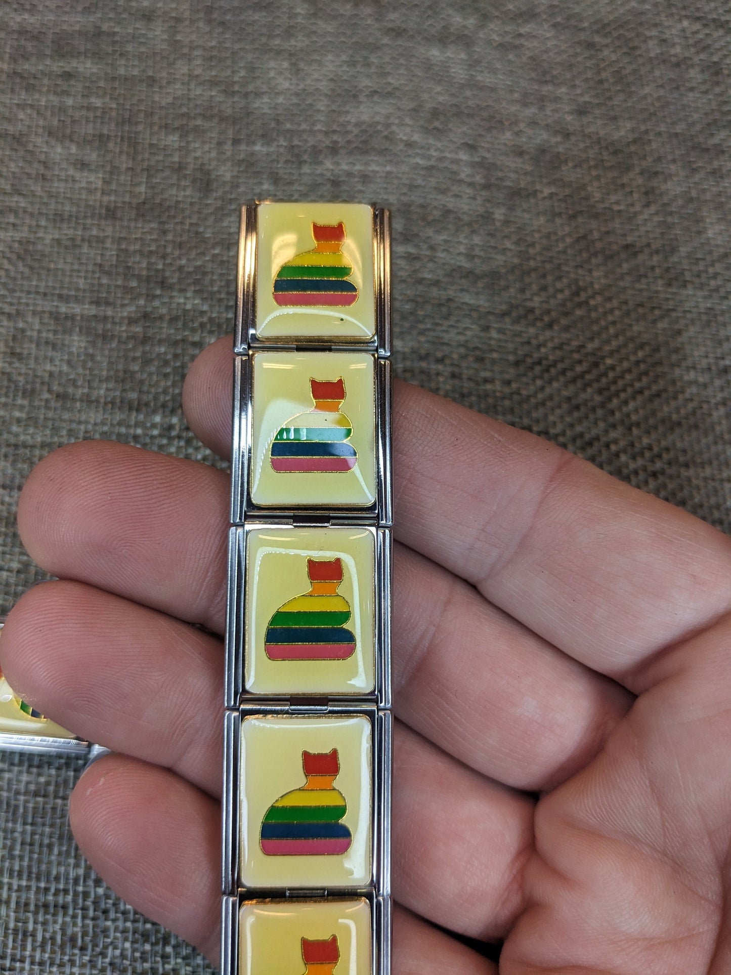 Extra large wide Italian charms - gay pride