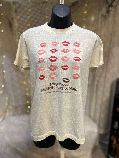 VTG 70s /80's Toledo Crosby Gardens "Forget Love, Let's Fall into Chocolate." Small to medium fit