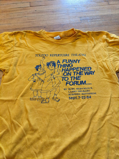 Vintage deadstock Ohio Toledo Rep Theatre A funny thing happened on the way to the forum... Small Shirt 1984