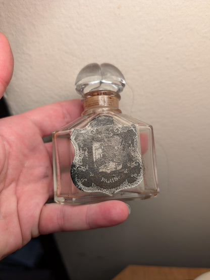 Baccarat Cristal Bottle Perfume from Guerlain, circa 1900 Paris France w label