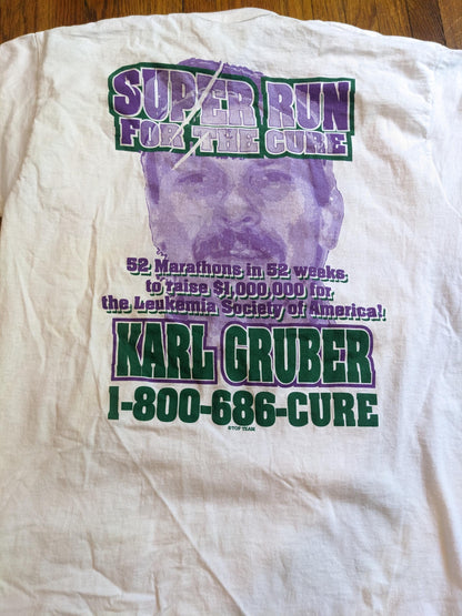 Deadstock 90s Y2k t-shirt Save A Life Wear a Gruber Leukemia t-shirt