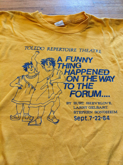 Vintage deadstock Ohio Toledo Rep Theatre A funny thing happened on the way to the forum... Small Shirt 1984