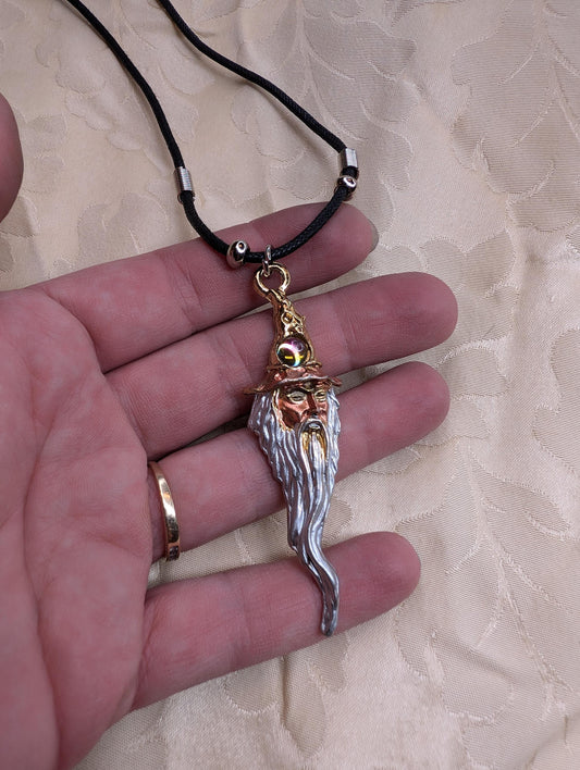 90s y2k vintage deadstock Wizard orb cord necklace