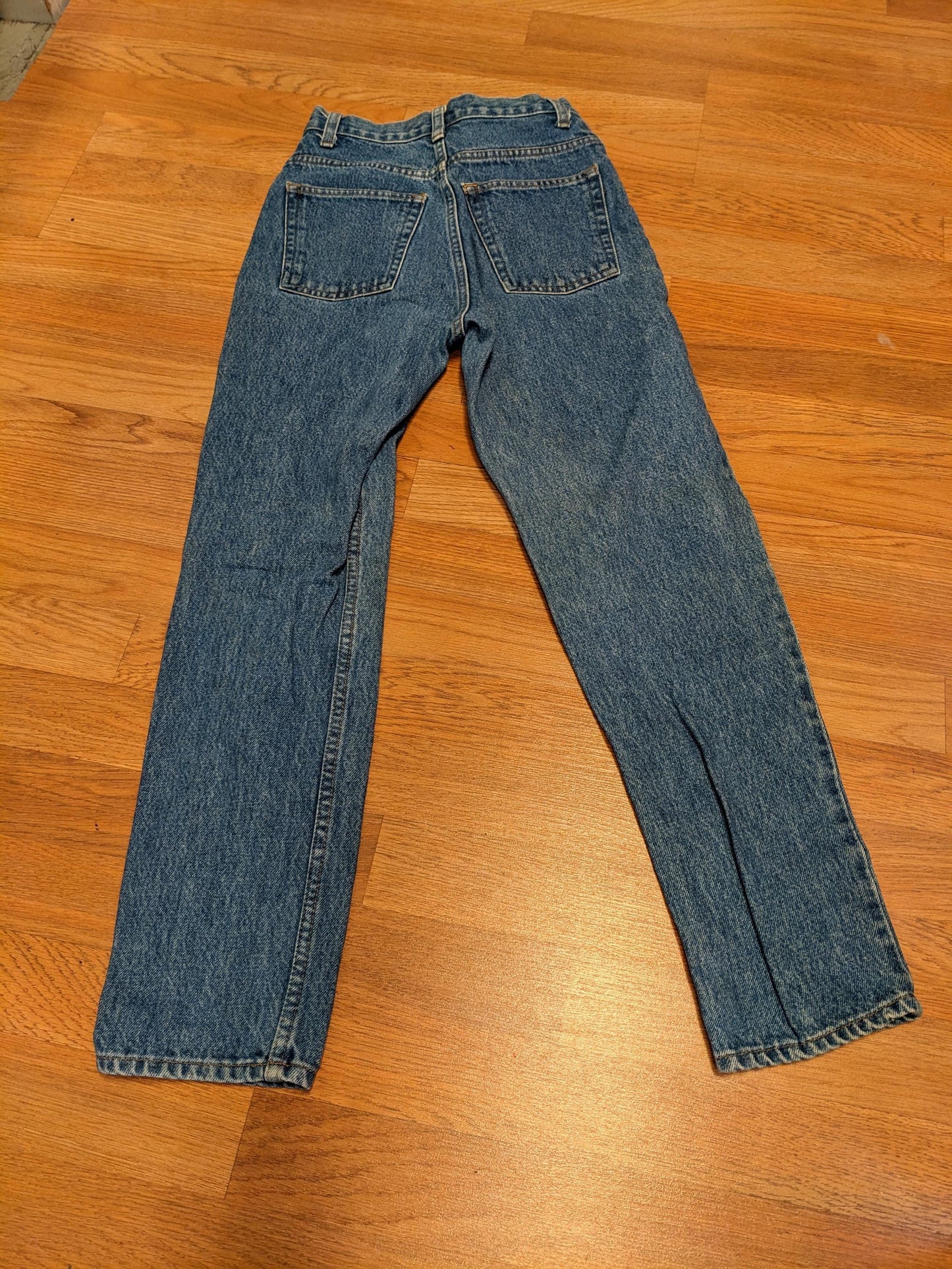 90s high waist mom jeans size 24" waist straight leg SHORT Xxs Arizona