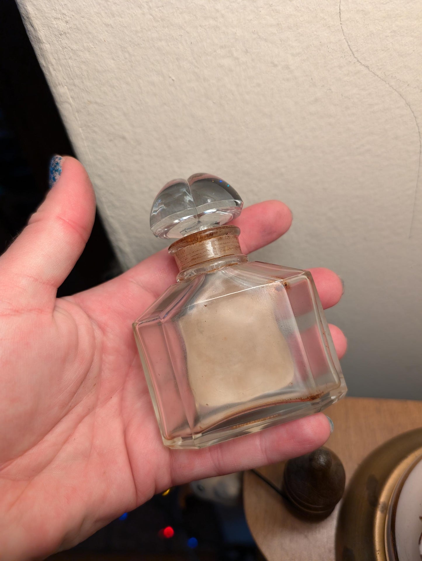 Baccarat Cristal Bottle Perfume from Guerlain, circa 1900 Paris France w label