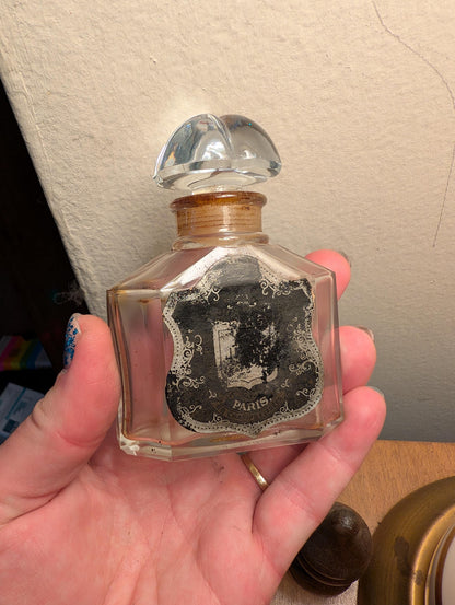Baccarat Cristal Bottle Perfume from Guerlain, circa 1900 Paris France w label