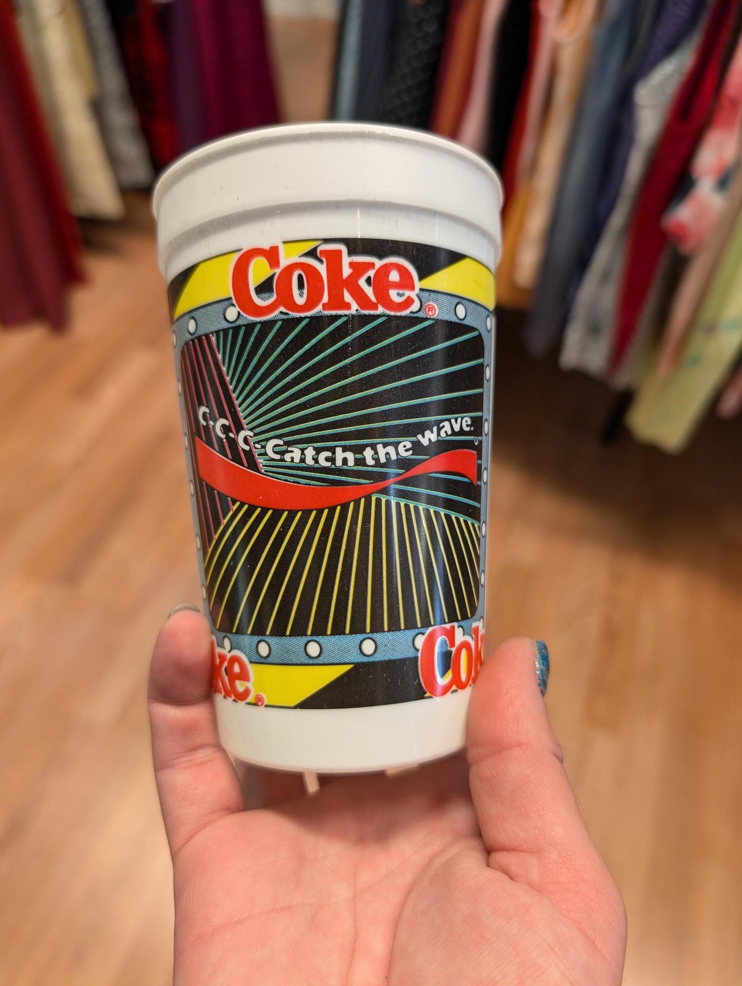 Max Headroom Coke Catch the Wave cup