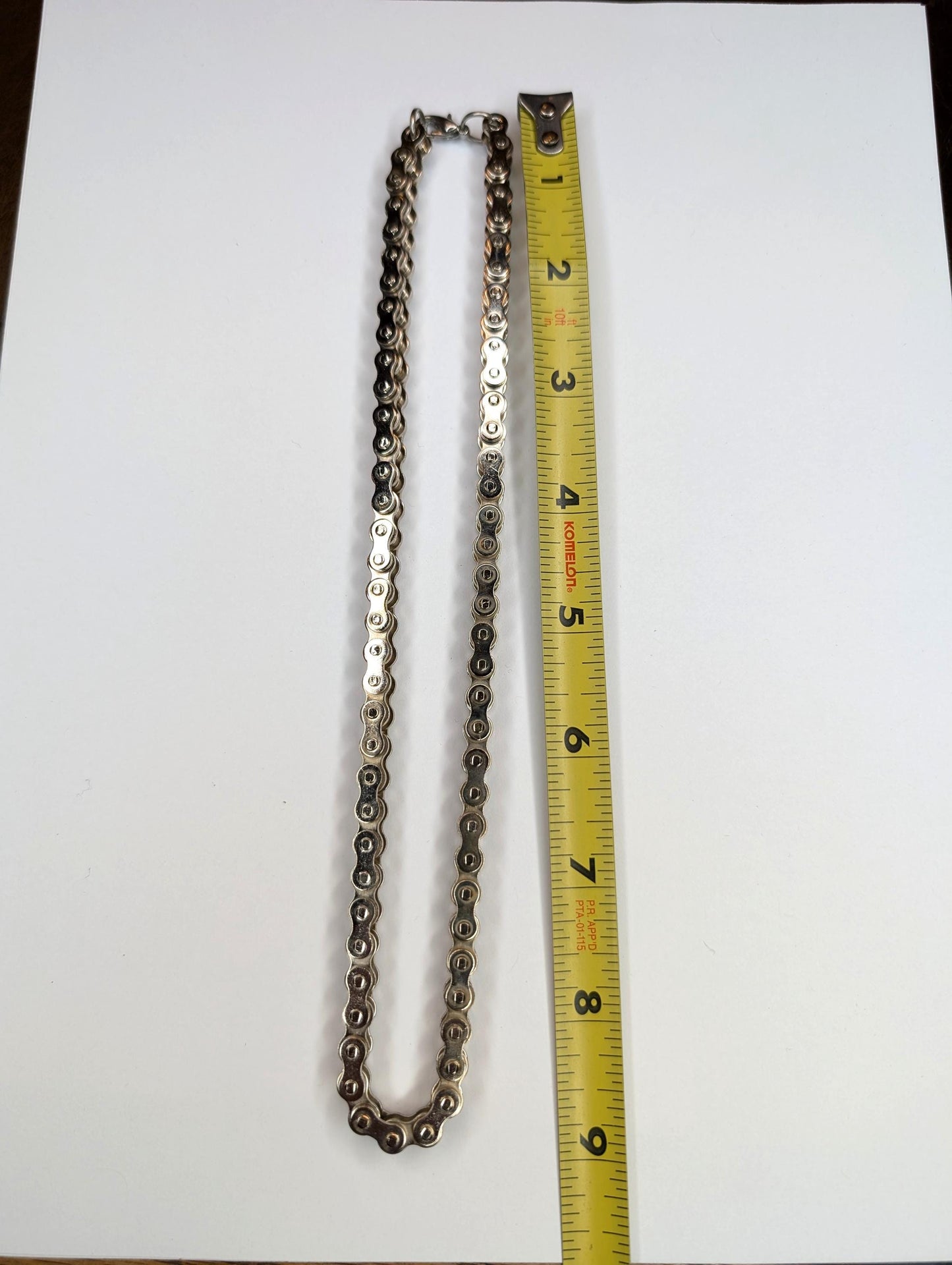 90s y2k silver Bicycle chain necklace