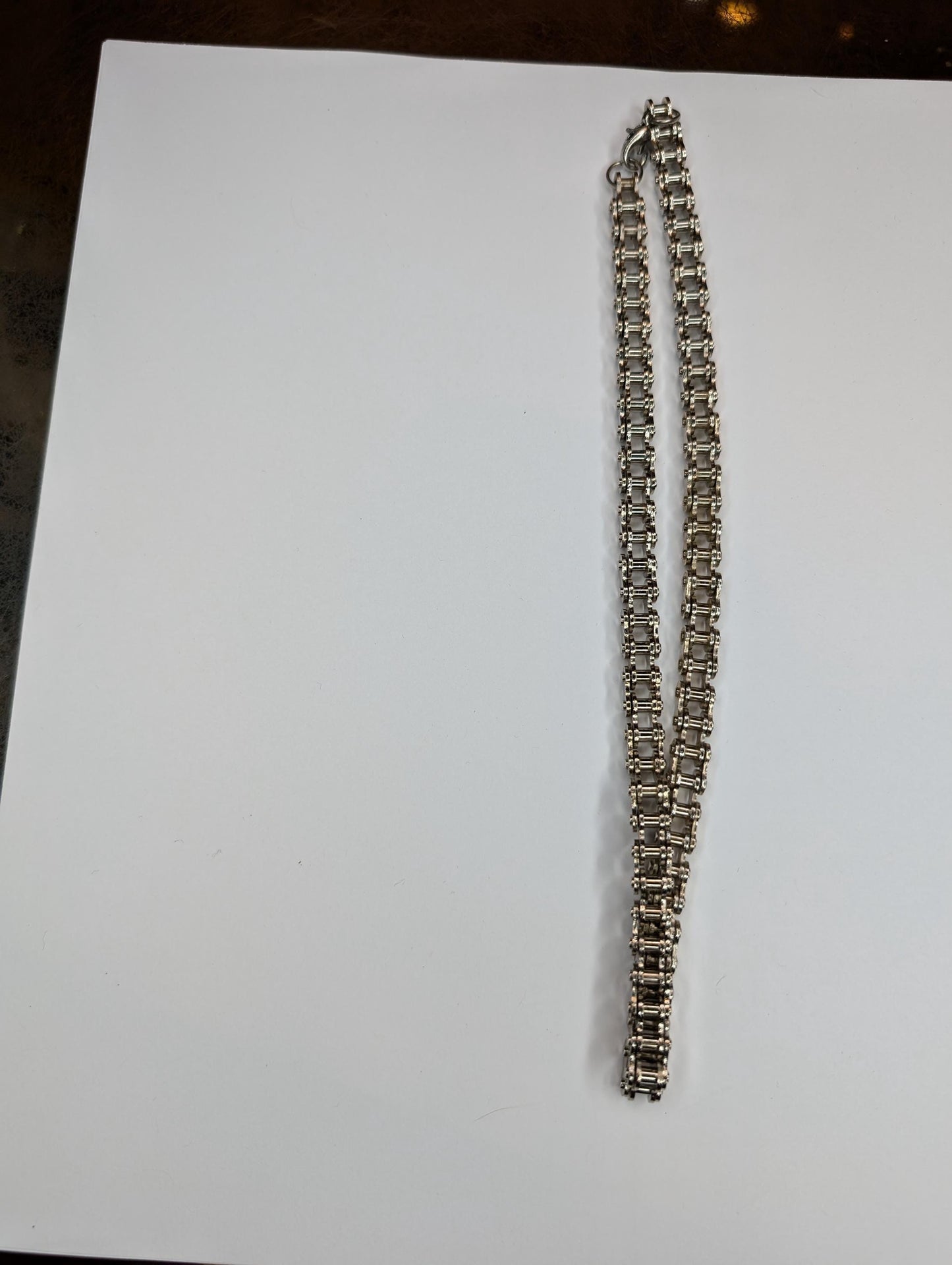 90s y2k silver Bicycle chain necklace