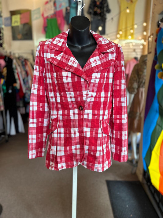 1970's RARE Plaid The Outsider by Happy Legs Inc Blazer