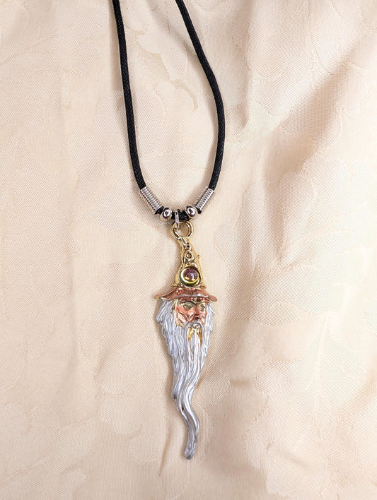 90s y2k vintage deadstock Wizard orb cord necklace