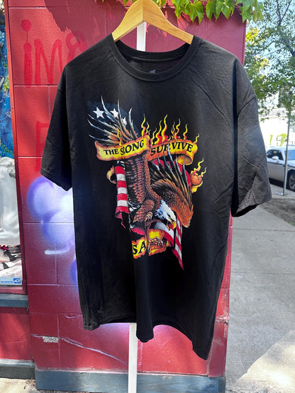 Y2K  Eagle Flag Novelty Deadstock Shirt xxl