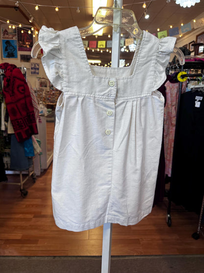 Vintage Childrens Cotton Dress with a strawberry patch as is