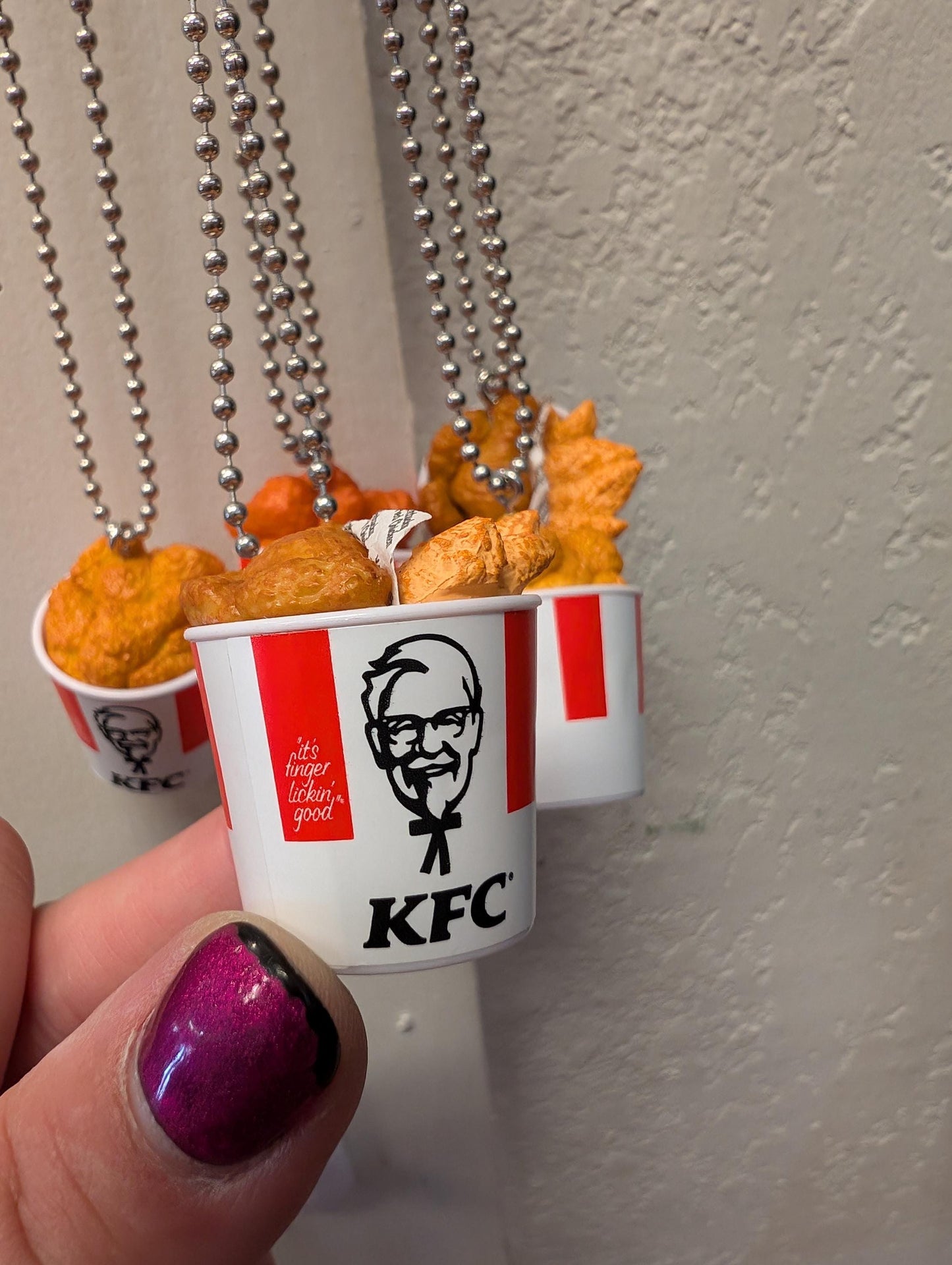 Bucket of chicken necklace