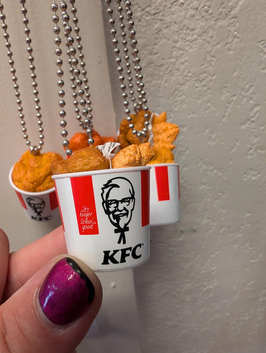 Bucket of chicken necklace