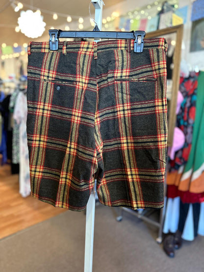 60's Wool Plaid Golf Shorts