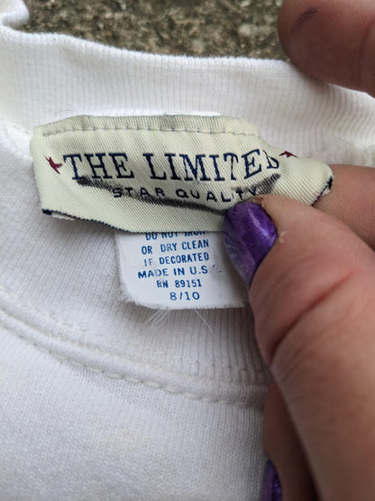 Deadstock 90s Y2k Limited Sunflower white sweat shirt in size Women's Large Men's Medium