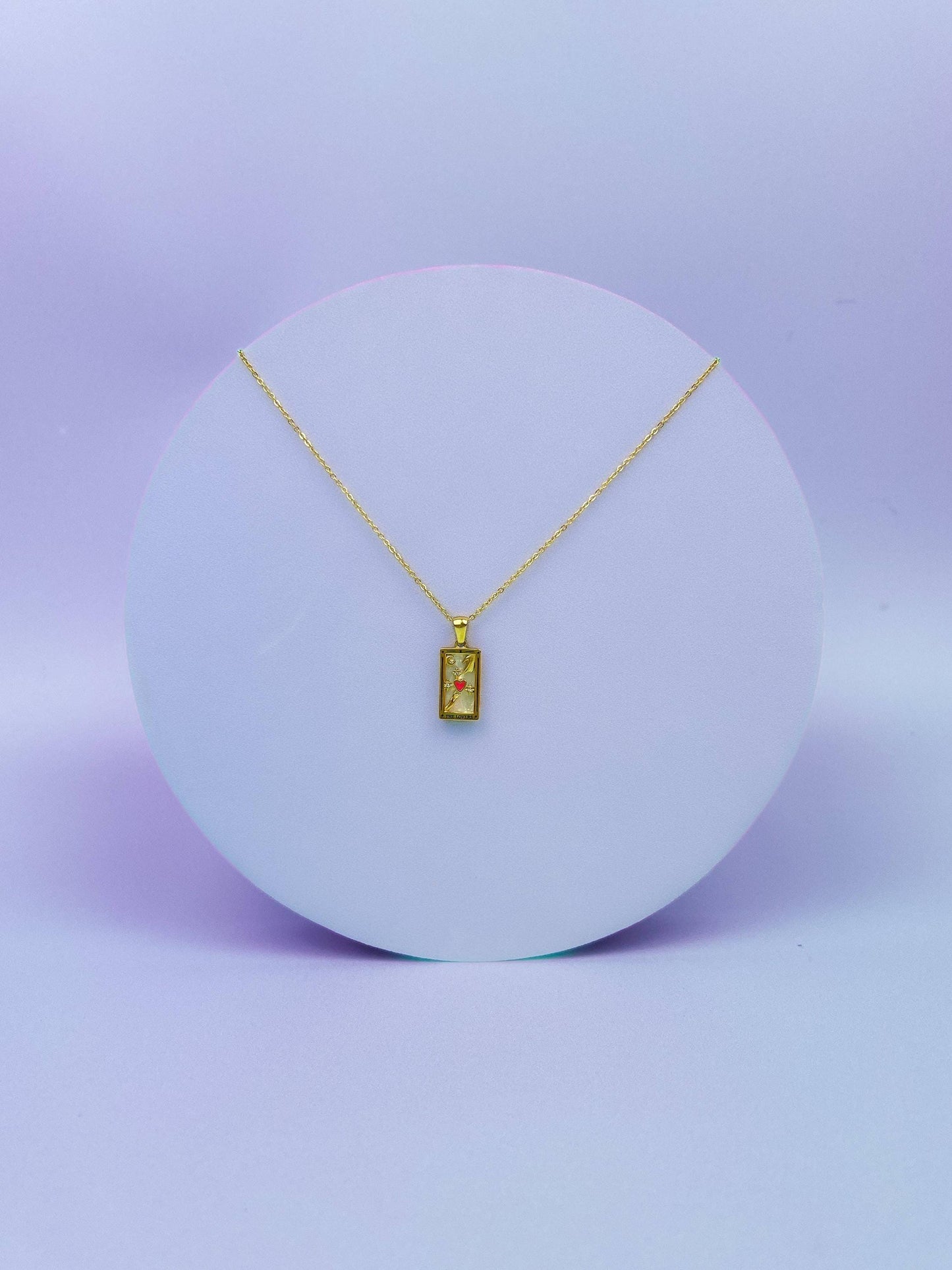 The Lovers Tarot Card Necklace