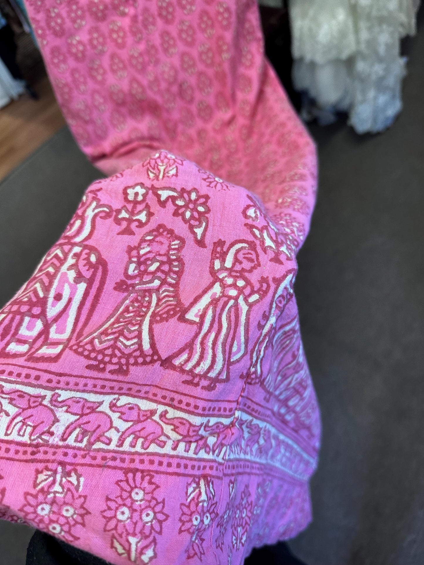 1970s Vintage India Imports Rhode Island Cotton Halter Boho Dress