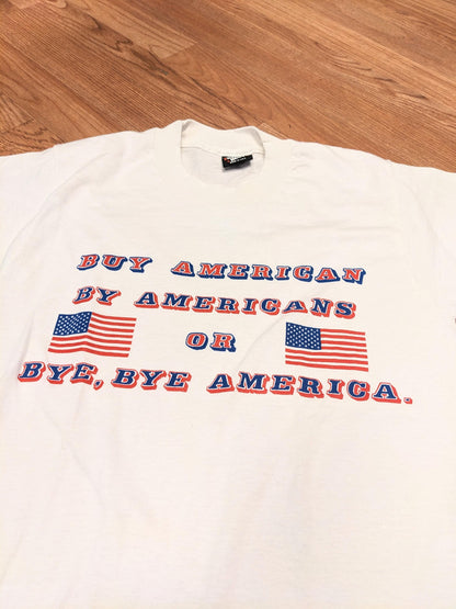 80’s Love Buy American By Americans or Bye Bye America Tshirt Screen Stars Vintage Tee As is XS to Small