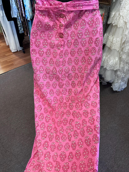 1970s Vintage India Imports Rhode Island Cotton Halter Boho Dress