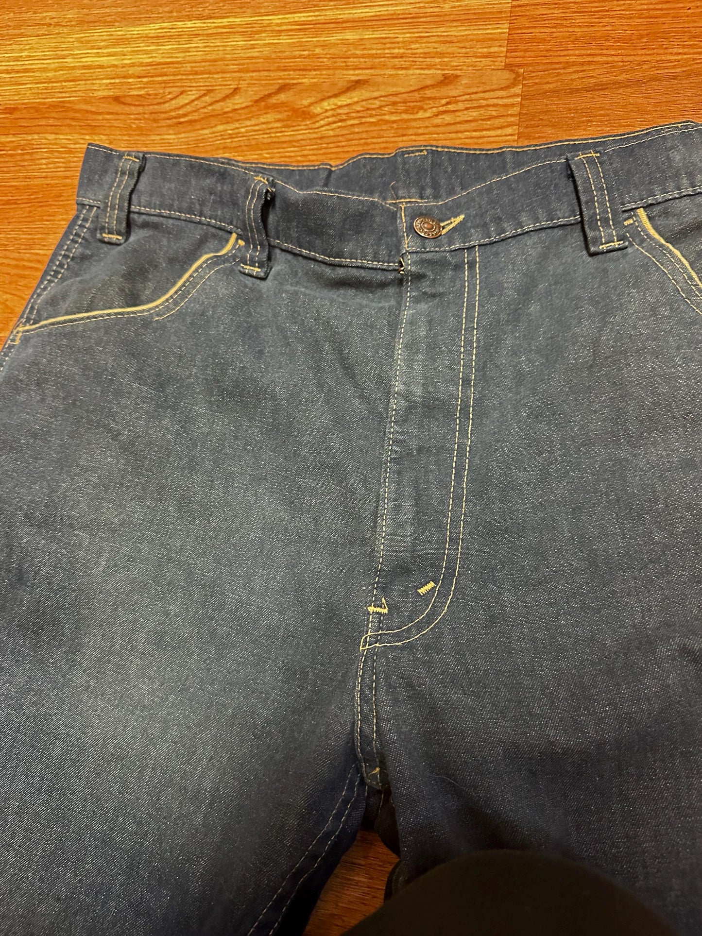 1970's Orange Tab 38 Waist Bootcut Levi's Dark Wash