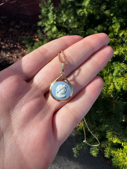Vintage Westwood Blue Jasper Cameo Gold
