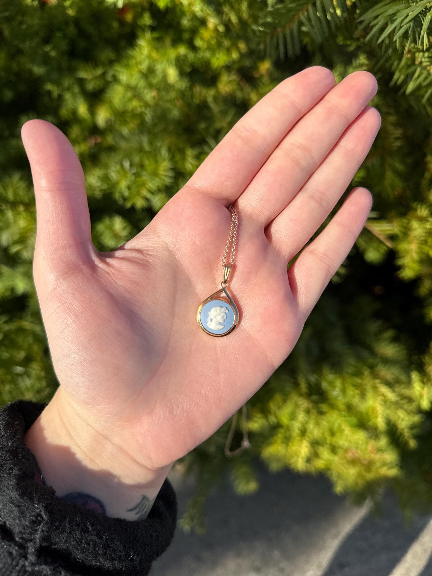 Vintage Westwood Blue Jasper Cameo Gold