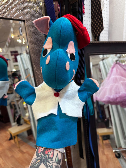 1960s/70s RARE Rhino Sheram Puppet with Beret