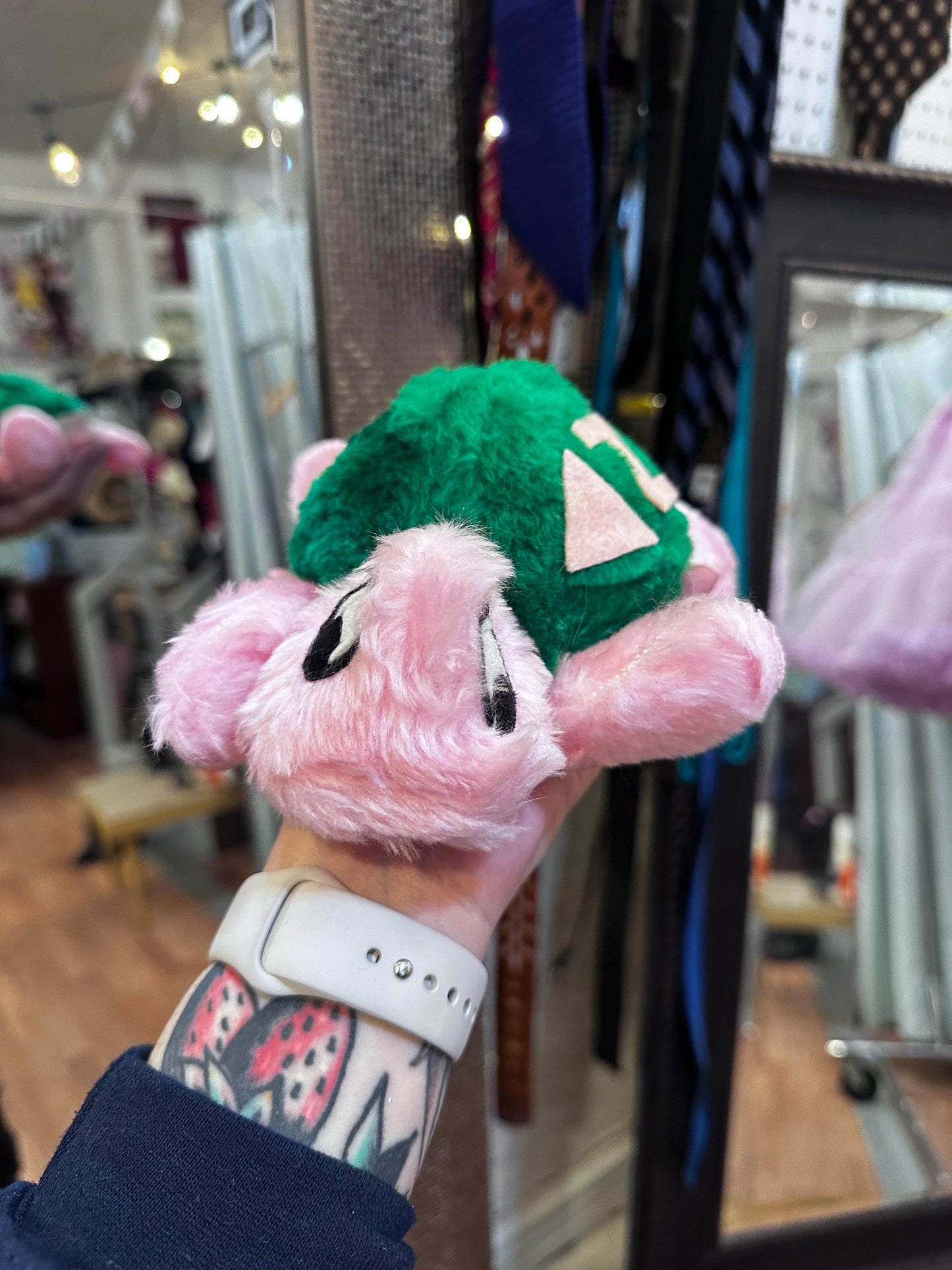 1960s/70s Sorority Pink Turtle Plush by  Sheram Puppets