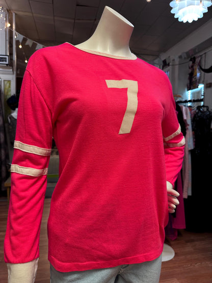 1960s'/70's Vintage Women's Hot Pink Union Made Single Stitch Jersey 7