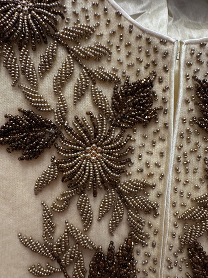 1950's Vintage Chen Sisters Hand Beaded Exquisite Cardigan Jacket