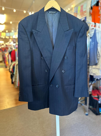 Vintage Christian Dior Double Breasted Pure Virgin Wool Blazer Jacket 42R XL