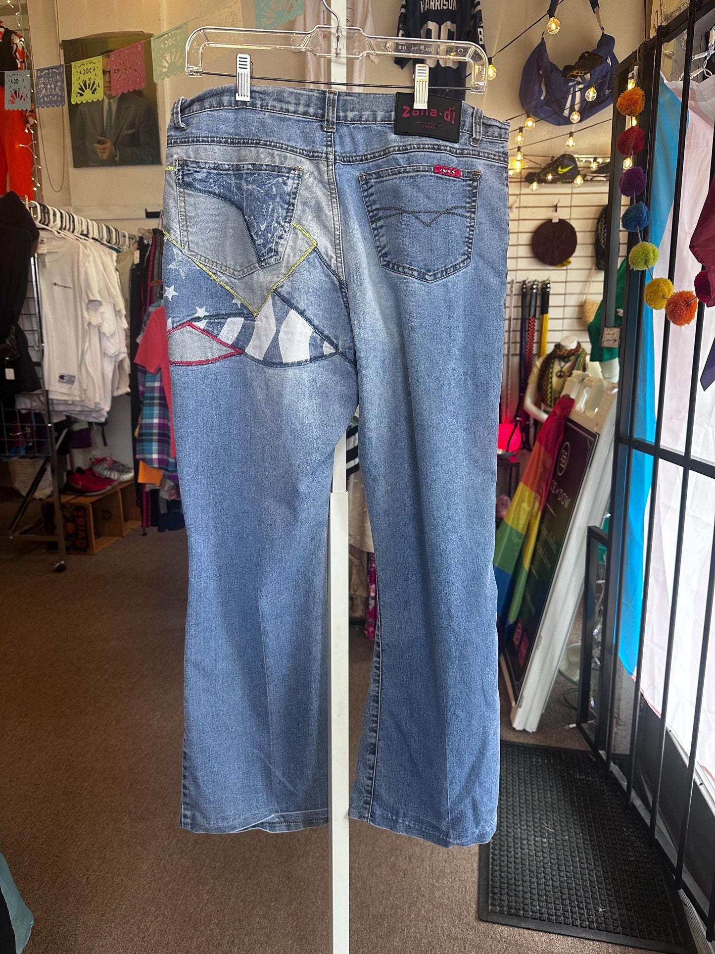 1990s Zana Di Y2K Embroidered Juniors Bratz Jeans Size Large
