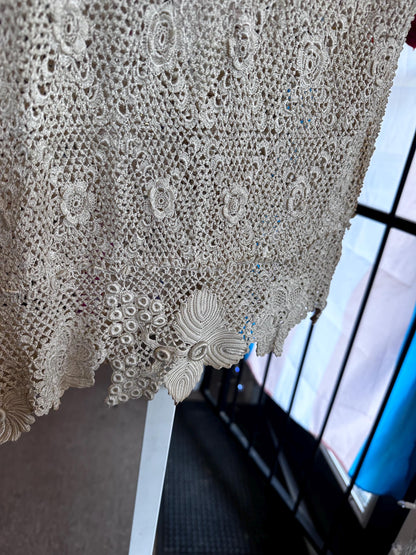 ANTIQUE EDWARDIAN 1900s Turn of the Century Irish Crochet Lace Cardigan blouse S/M SALE