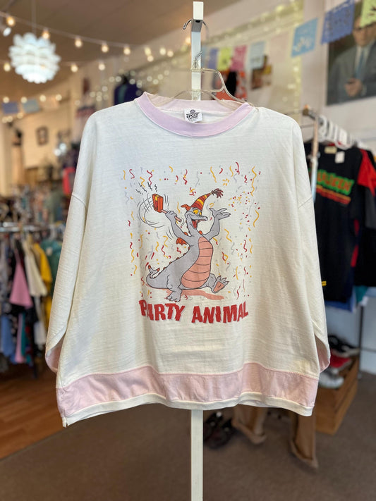 Vintage 1980s Disney Figment "Party Animal" Epcot Shirt – Size XL