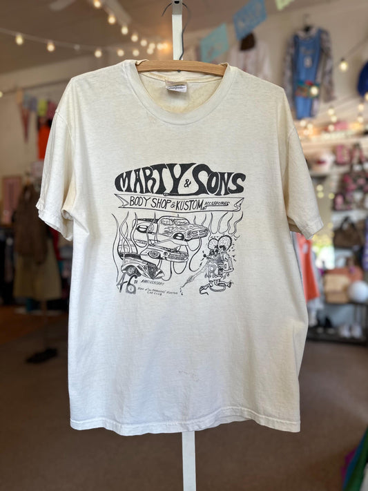 1990s Marty and Sons Body Shop Rat Fink Graphic Tee – Size M