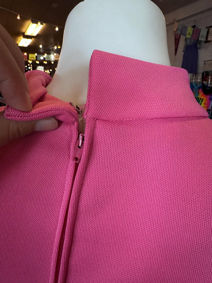 Vintage 1970's Bubble Gum Pink Hippie Empire Waist Dazzle Angel Sleeve Maxi Dress