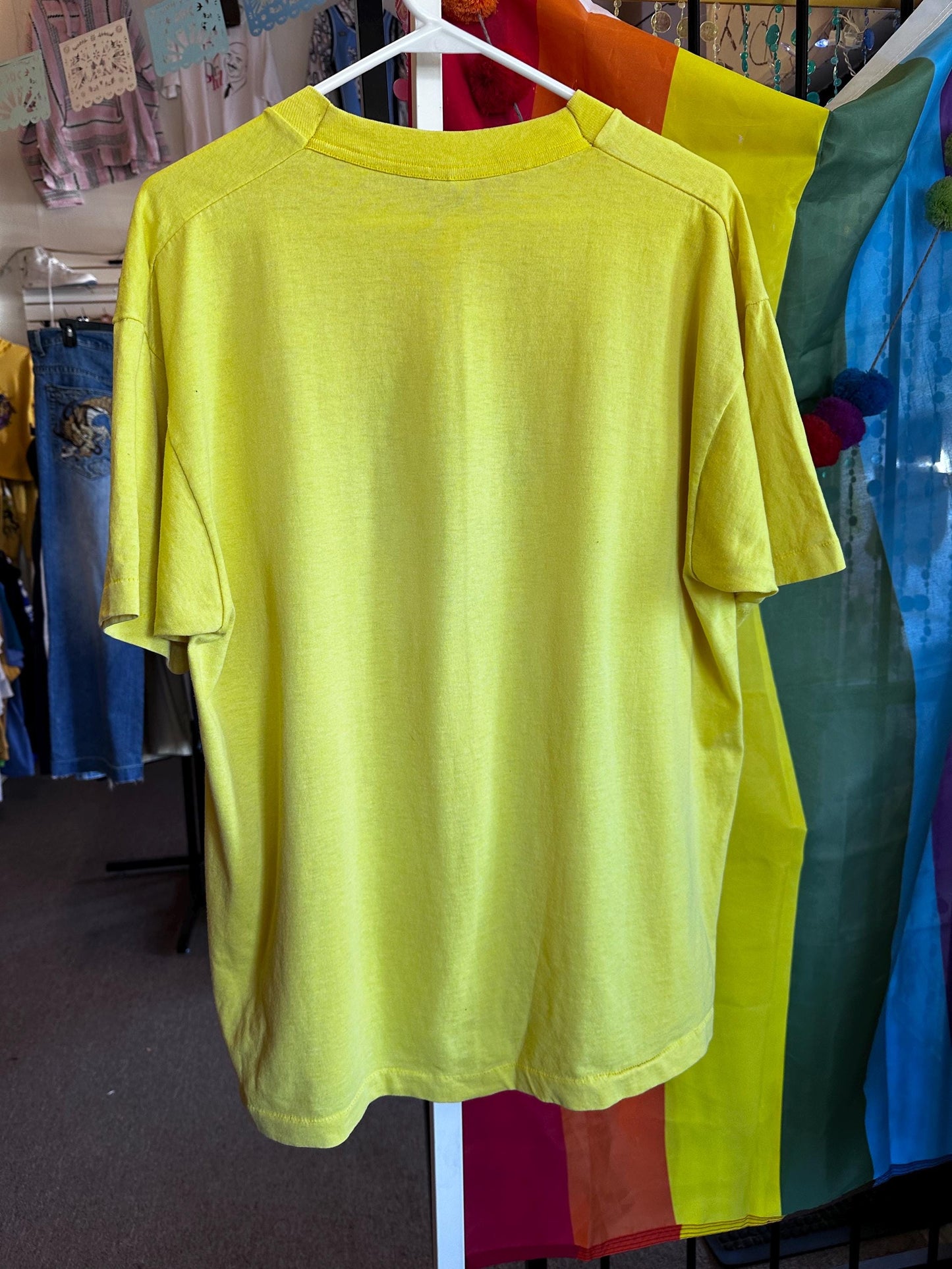 Vintage RARE 90's Guided by Voices Yellow Alien Lanes Authentic Indie Band T-shirt Size XL.