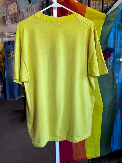 Vintage RARE 90's Guided by Voices Yellow Alien Lanes Authentic Indie Band T-shirt Size XL.