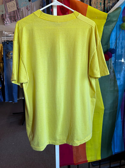 Vintage RARE 90's Guided by Voices Yellow Alien Lanes Authentic Indie Band T-shirt Size XL.