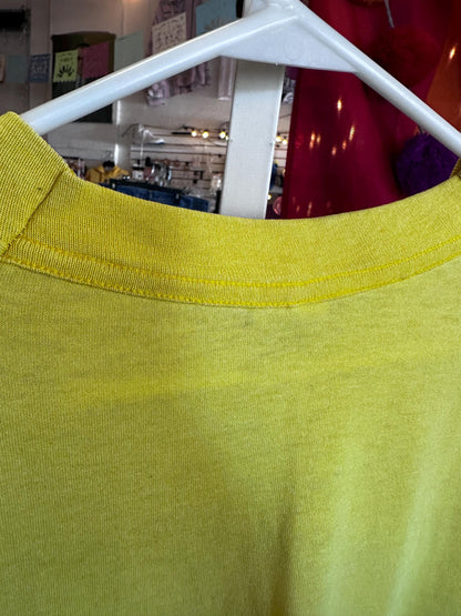 Vintage RARE 90's Guided by Voices Yellow Alien Lanes Authentic Indie Band T-shirt Size XL.