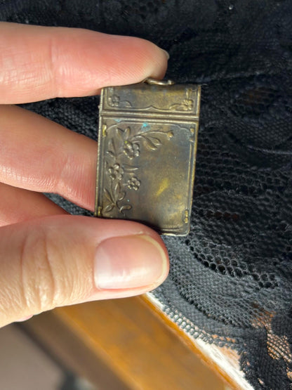 Antique Brass Souvenir de Paris Moveable Charm Pendant