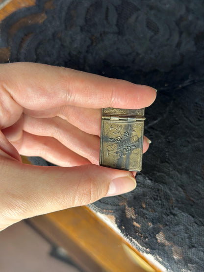 Antique Brass Souvenir de Paris Moveable Charm Pendant