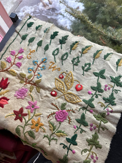 Lot of 2 Embroidery Cross Stitch ORIGINAL 1867 19th Century Antique School Examples