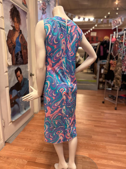 Vintage Mod 1960's, early 70's Psychedelic Dress AS IS