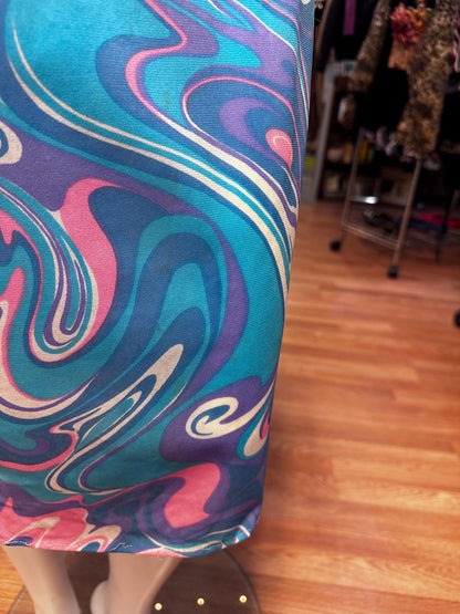 Vintage Mod 1960's, early 70's Psychedelic Dress AS IS