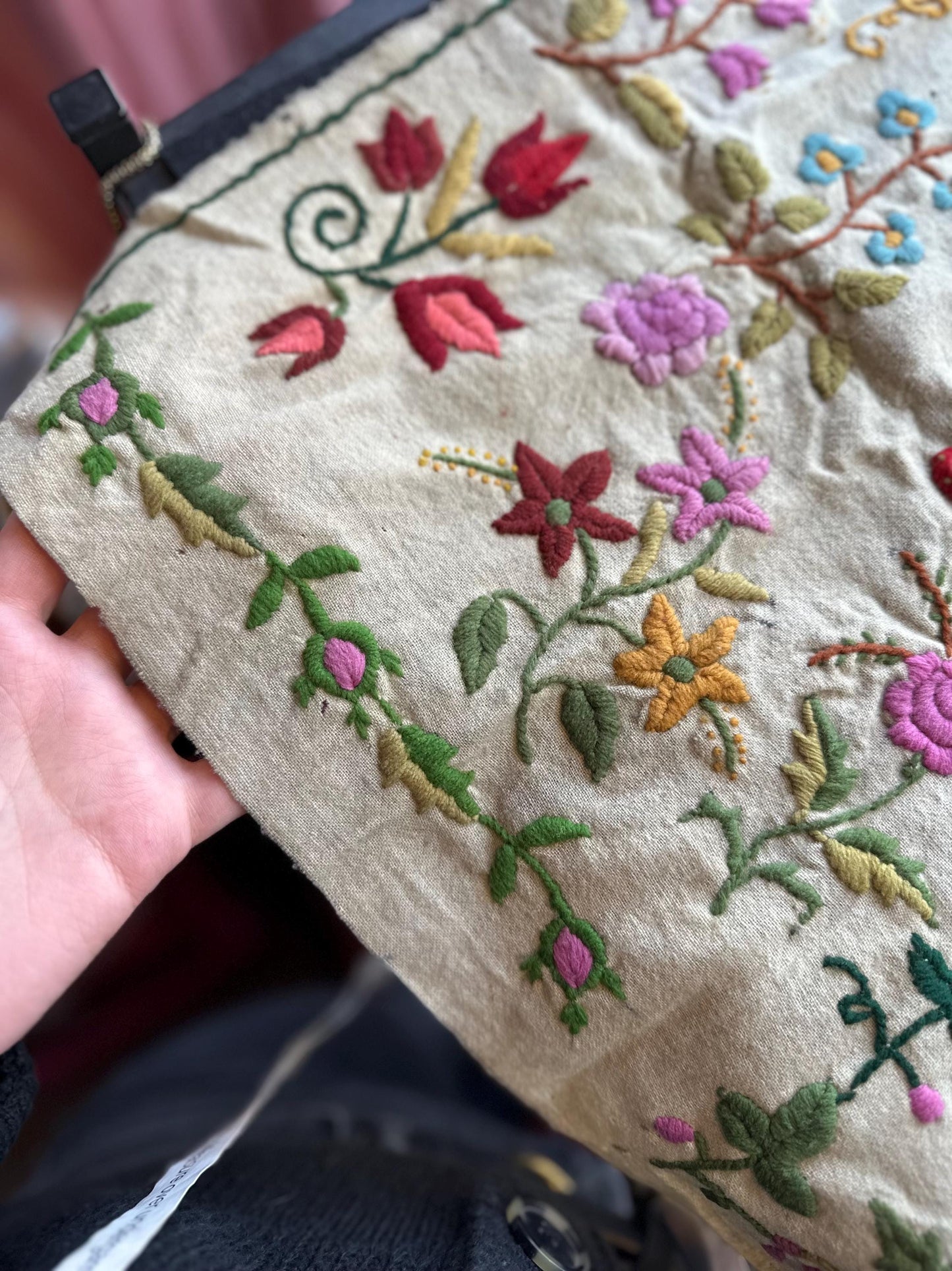 Lot of 2 Embroidery Cross Stitch ORIGINAL 1867 19th Century Antique School Examples